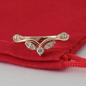 14k Rose Gold Diamonds Ring Size 4 Tiara Solid Gold! 👌🎁